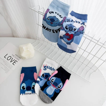 Stitch Cotton Ankle Socks